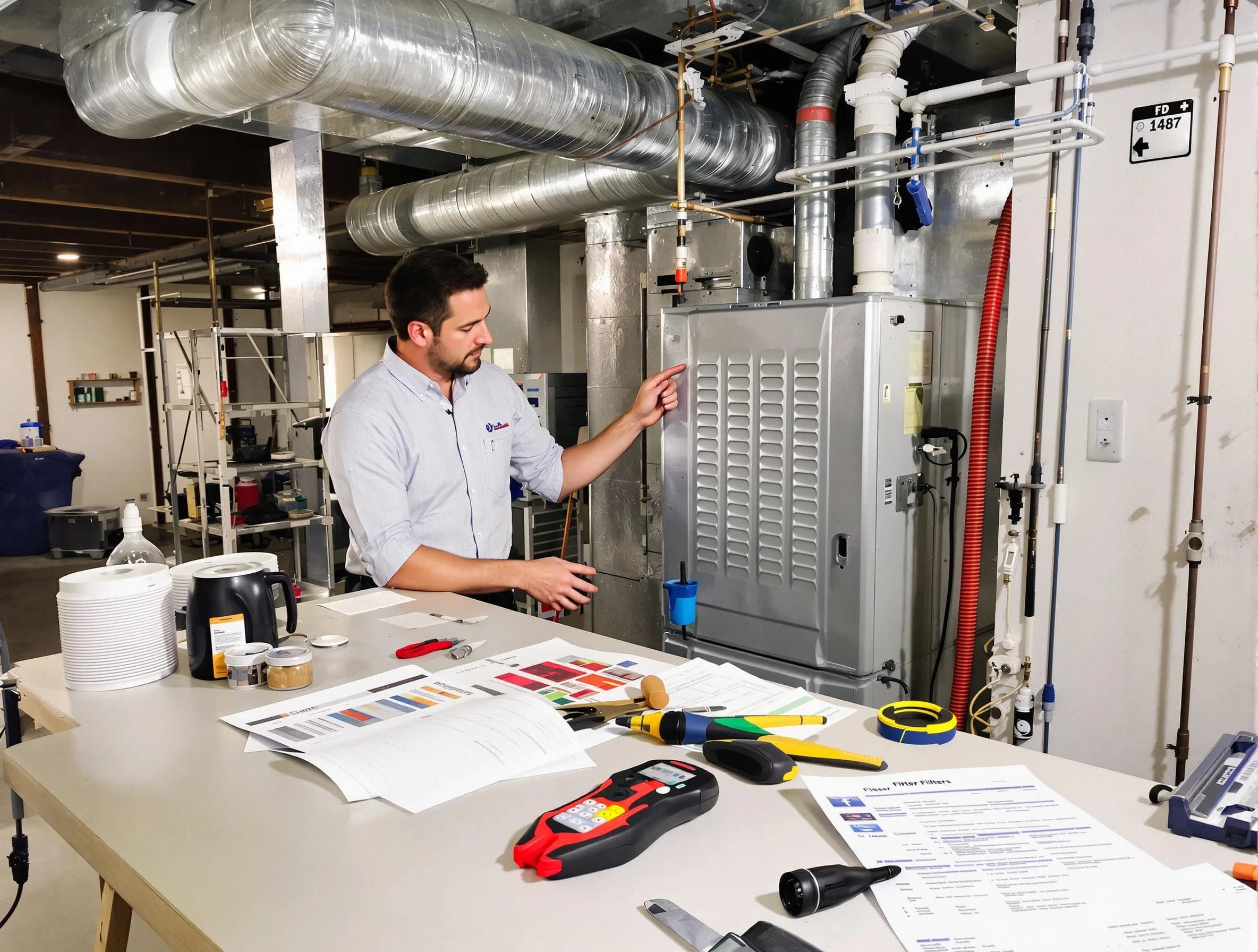 South Park Air Duct Cleaning inspector conducting detailed filter system evaluation using professional diagnostic tools in South Park