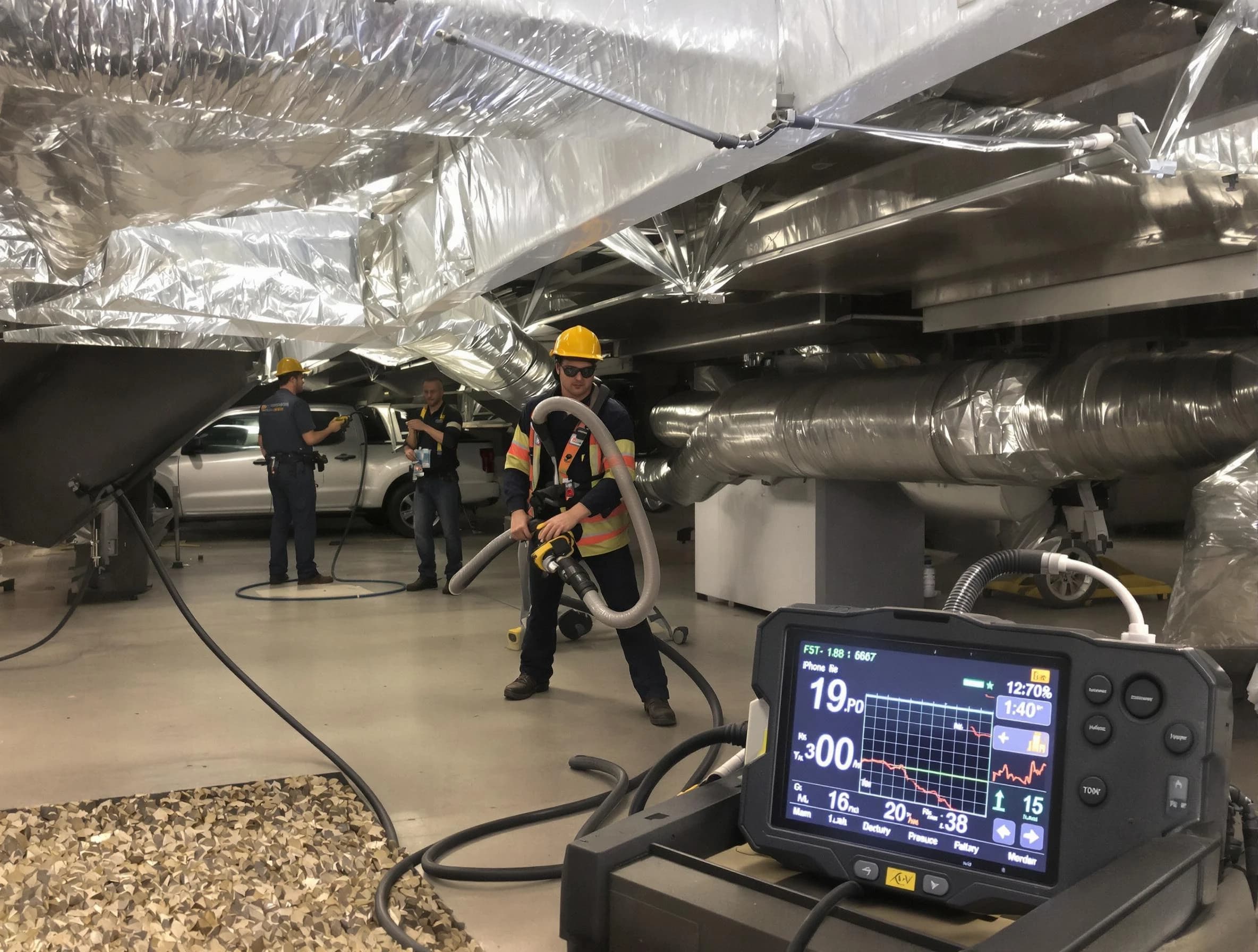 Professional negative pressure duct cleaning by South Park Air Duct Cleaning in South Park