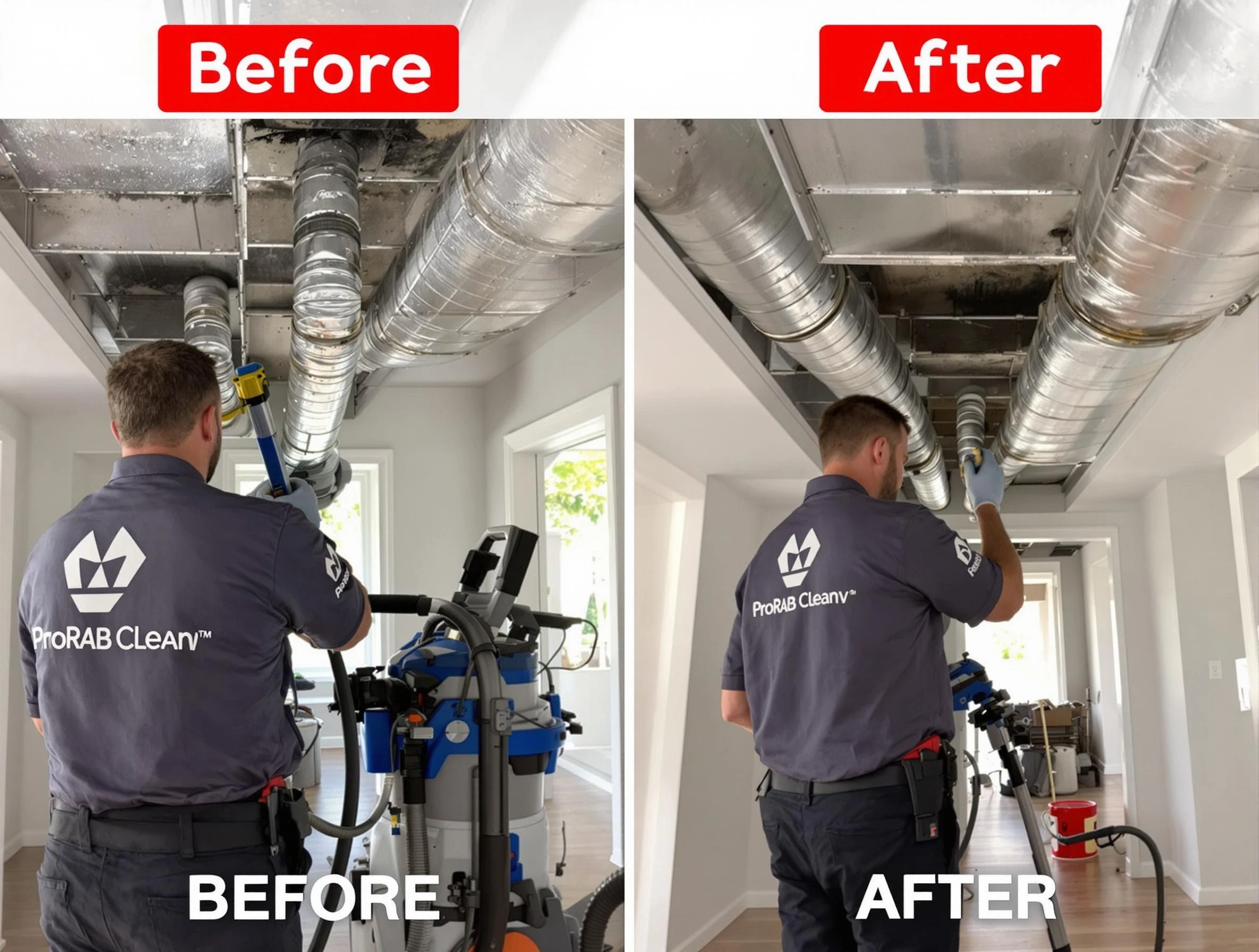 South Park Air Duct Cleaning expert performing thorough residential duct cleaning in a South Park home